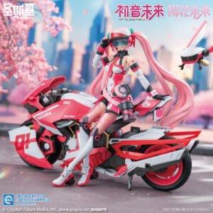 Hatsune Miku Sakura Ver. Plastic Model Kit - SoSkill Vocaloid Anime Figure (Pink Explosion, DIY Assembly)
