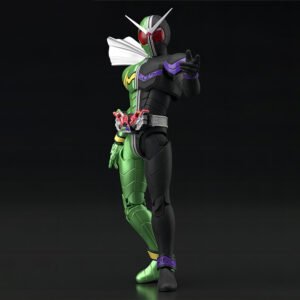 BANDAI Figure-rise Standard Kamen Rider W CycloneJoker Model Kit – Snap-Fit Poseable Action Figure w/ Gaia Memories