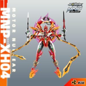 Motor Nuclear MNP-XH04 Nezha Mecha Model Kit - 6-Armed Chinese Mythology Figure with Alloy Frame, Lotus Base & Multiple Weapons