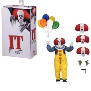 NECA 45460 IT 1990 Pennywise 7-Inch Poseable Action Figure - Tim Curry Movie Version Collectible