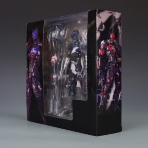 Yamaguchi Revoltech 024 Arkham Knight Batman Action Figure - Highly Poseable Collectible Model with Display Stand